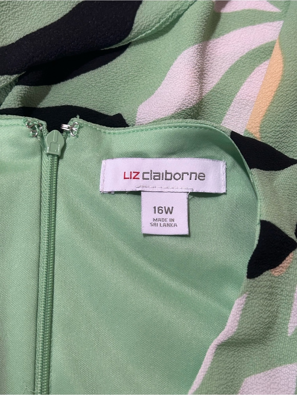 Liz Claiborne Light Green Floral Maxi Dress - Picture 3 of 6